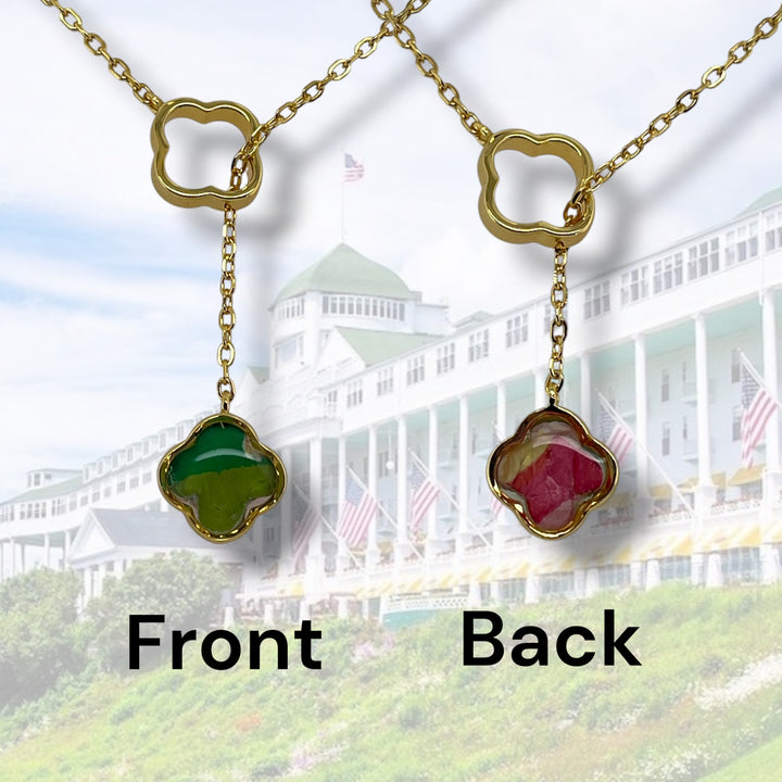 Crystal Lariat Necklace | Gold