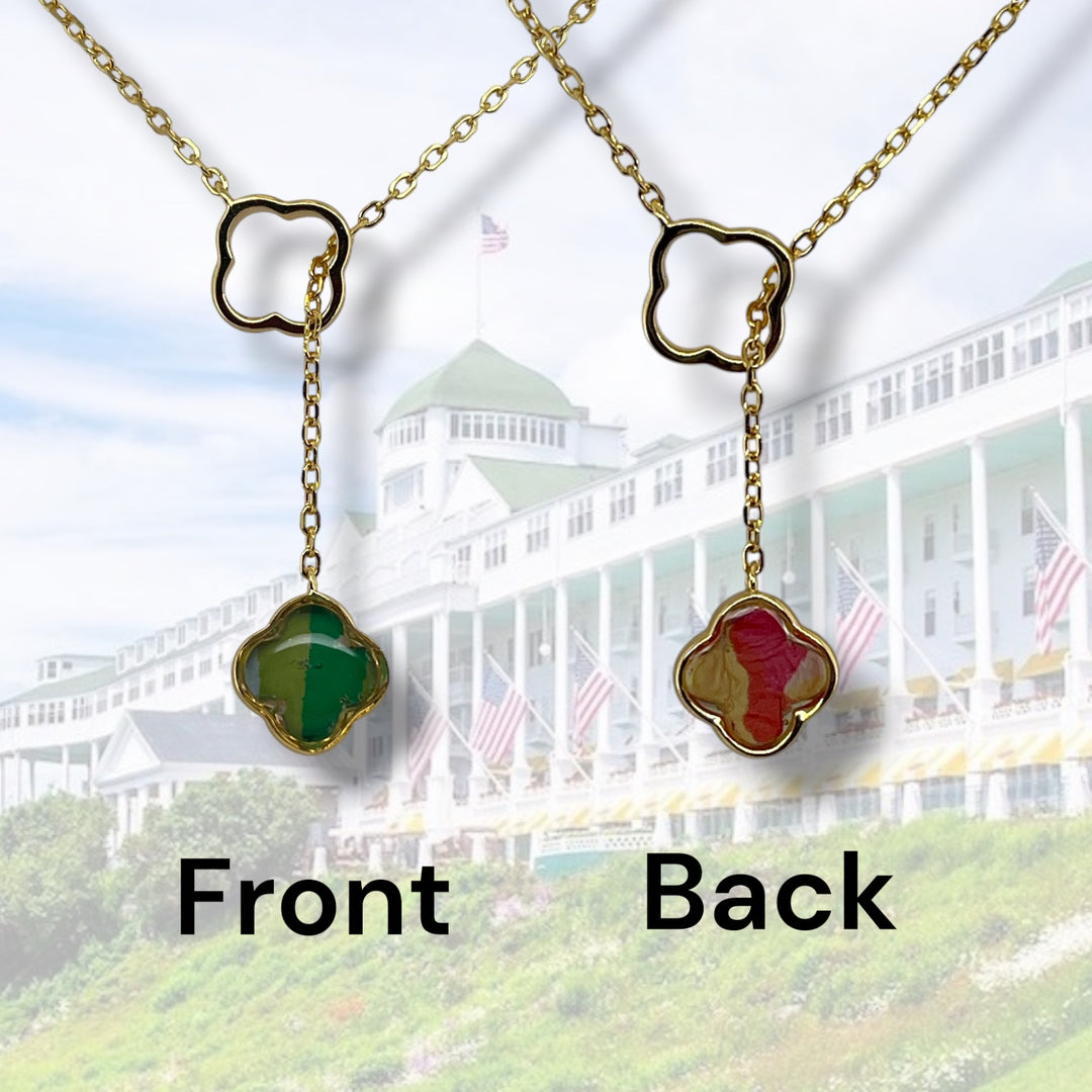 Crystal Lariat Necklace | Gold
