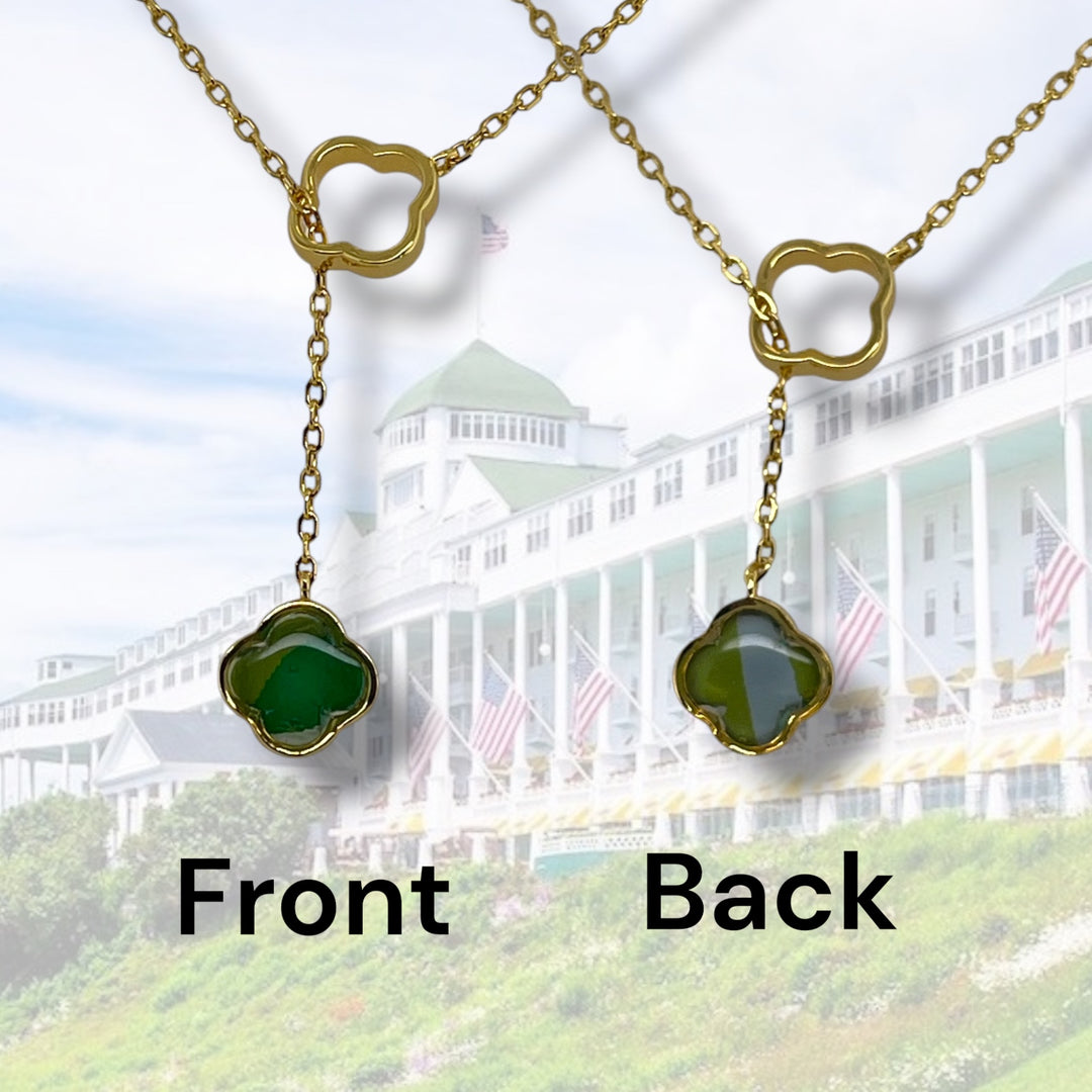 Crystal Lariat Necklace | Gold