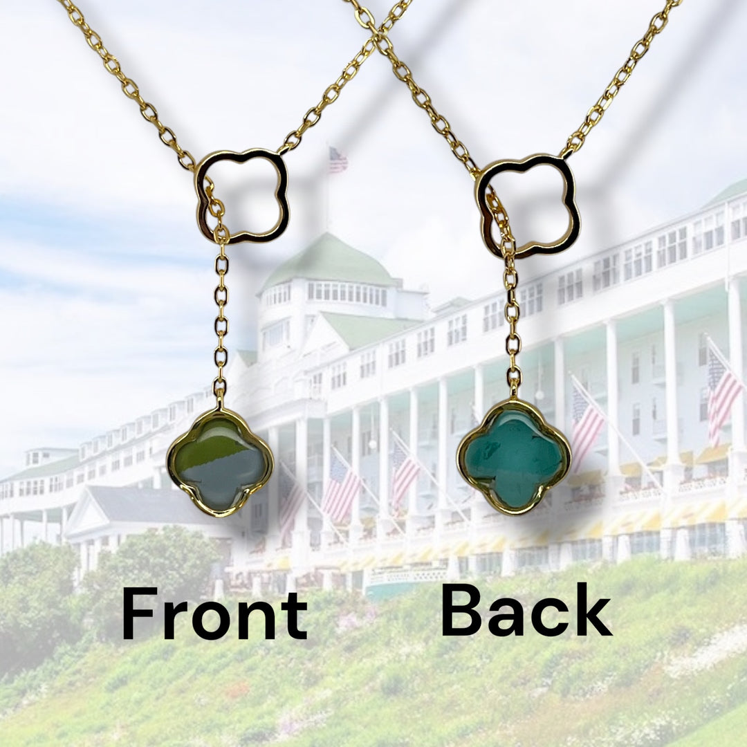 Crystal Lariat Necklace | Gold
