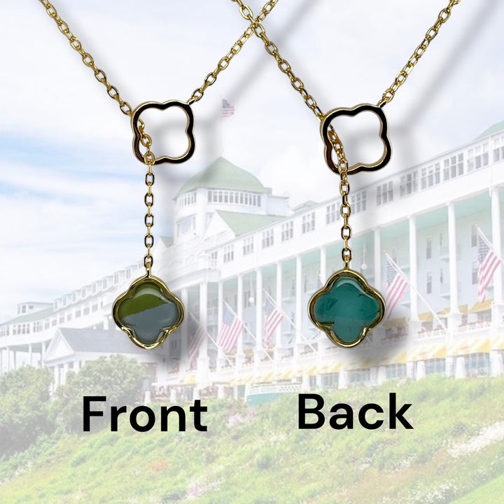 Crystal Lariat Necklace | Gold