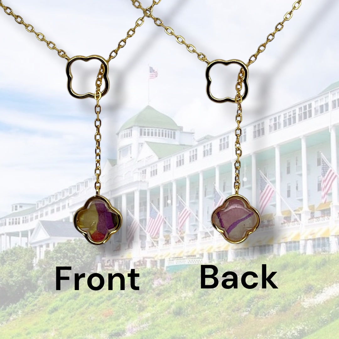 Crystal Lariat Necklace | Gold