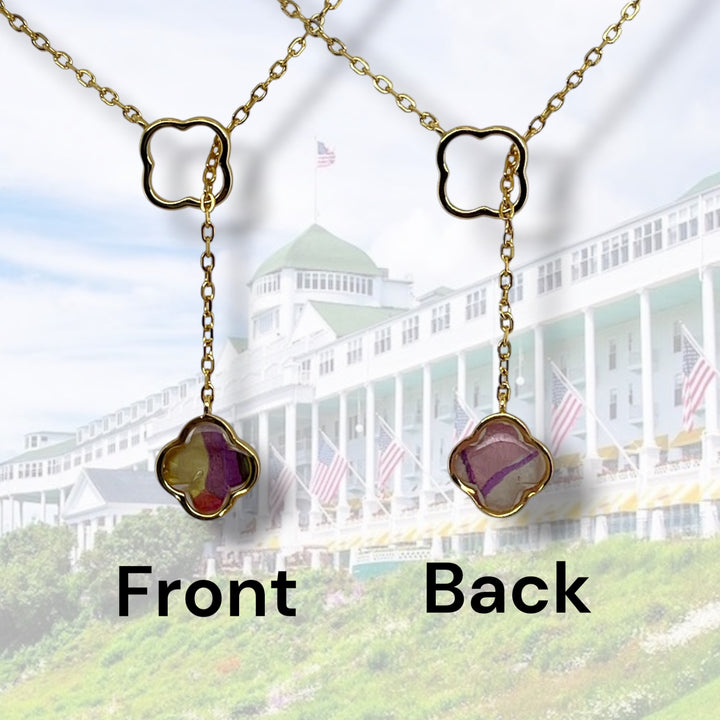 Crystal Lariat Necklace | Gold
