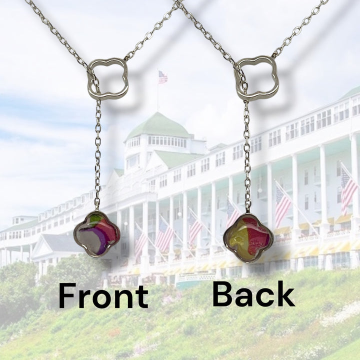 Crystal Lariat Necklace | Silver