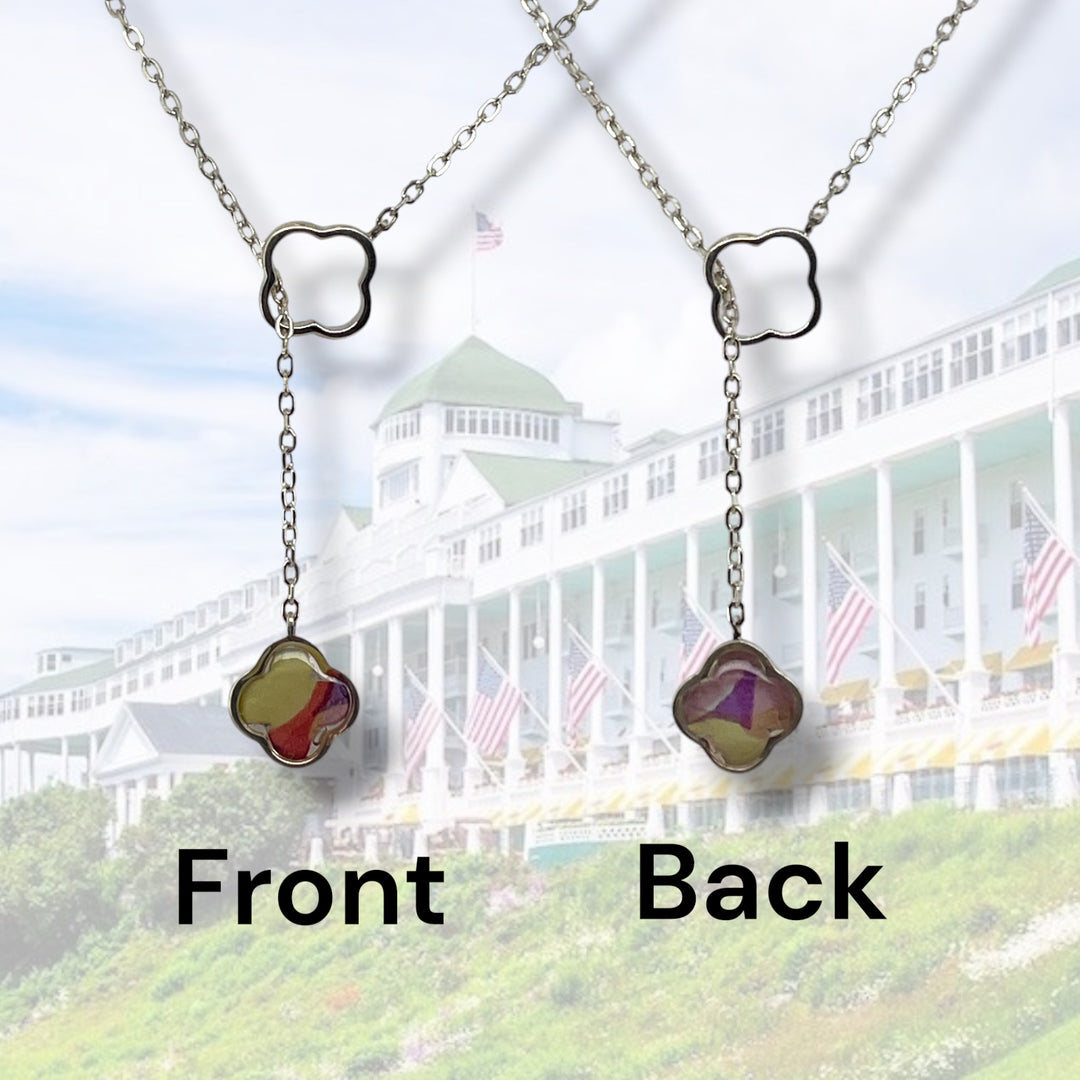 Crystal Lariat Necklace | Silver