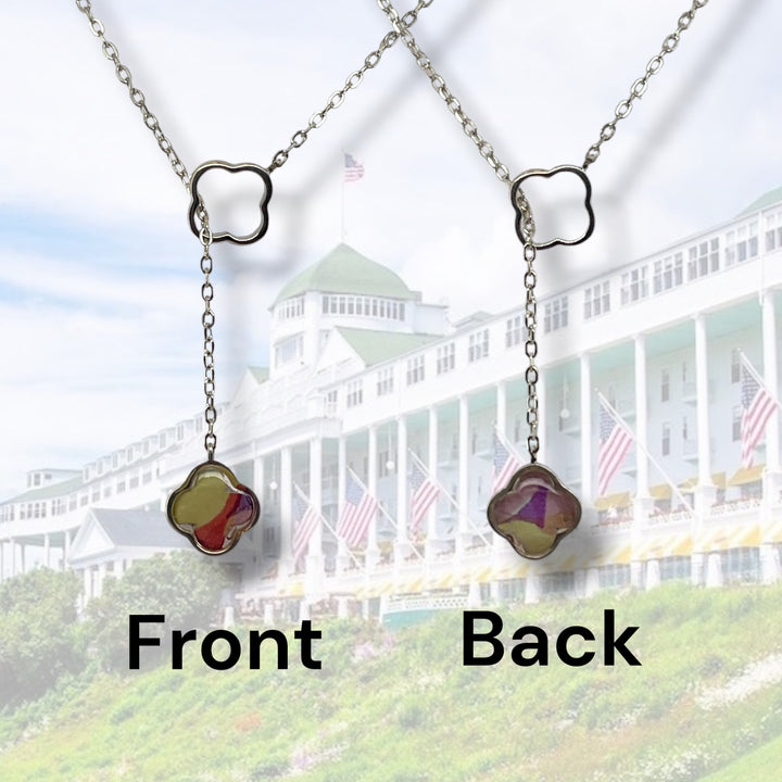 Crystal Lariat Necklace | Silver