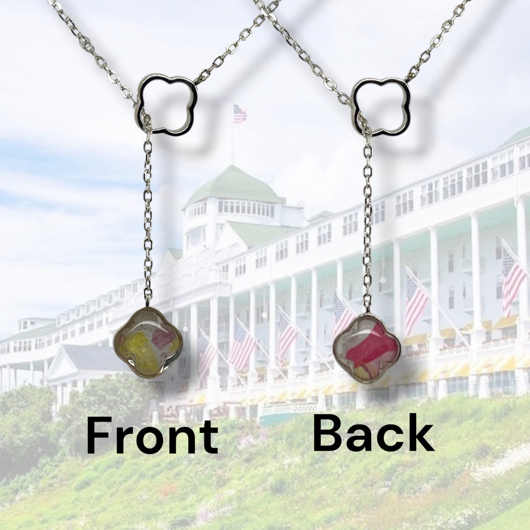 Crystal Lariat Necklace | Silver
