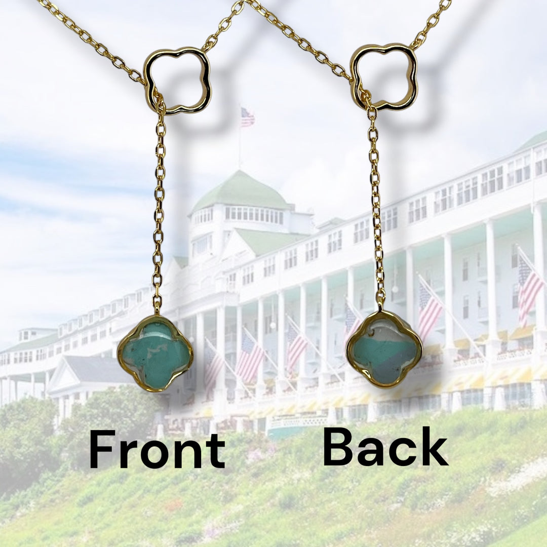 Crystal Lariat Necklace | Gold