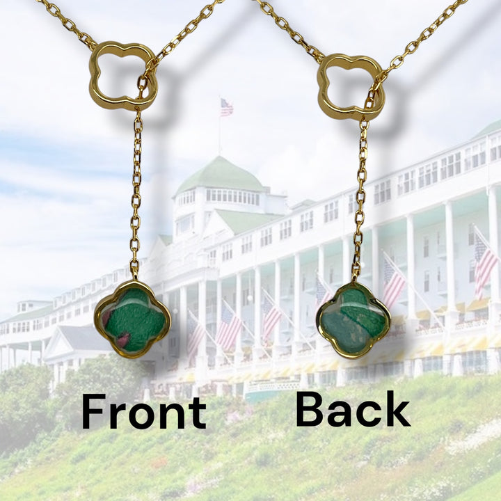 Crystal Lariat Necklace | Gold