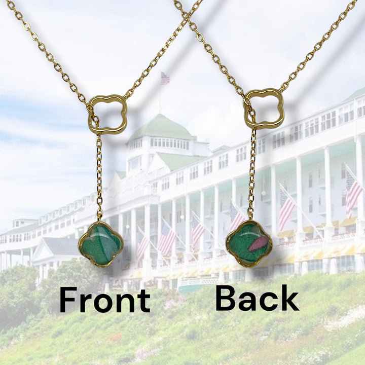 Crystal Lariat Necklace | Gold