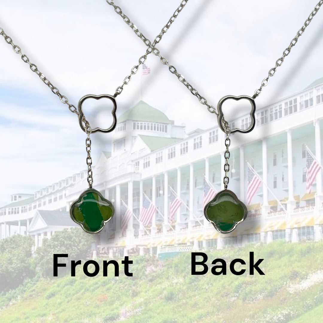 Crystal Lariat Necklace | Silver