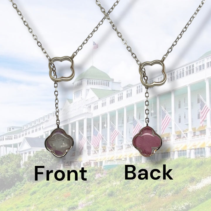 Crystal Lariat Necklace | Silver