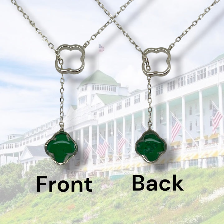 Crystal Lariat Necklace | Silver