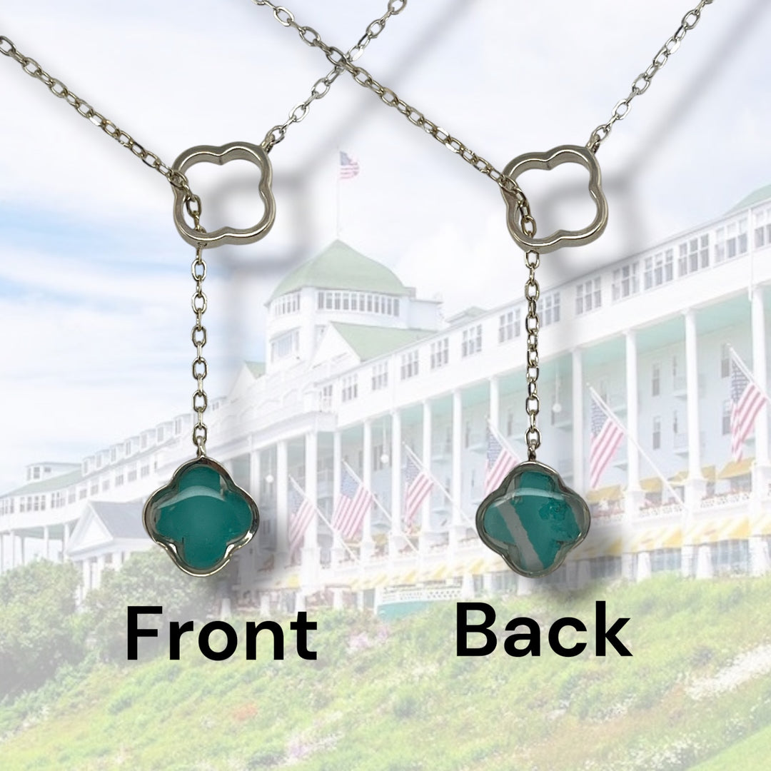 Crystal Lariat Necklace | Silver
