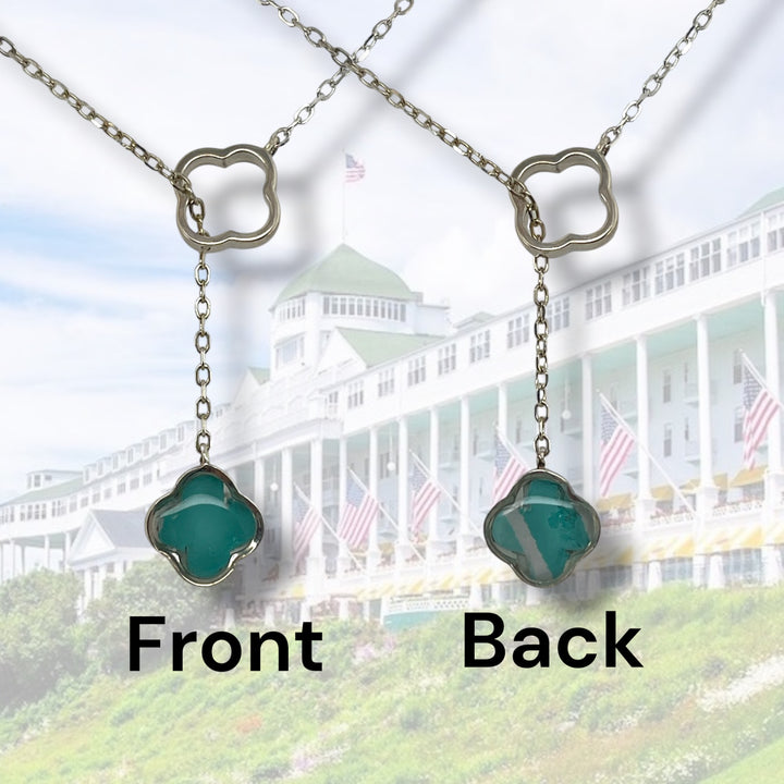 Crystal Lariat Necklace | Silver