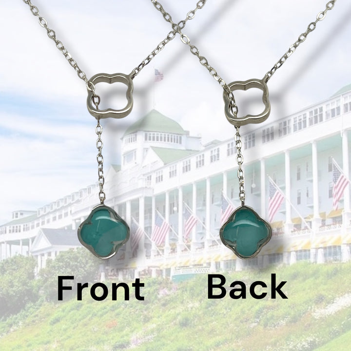 Crystal Lariat Necklace | Silver