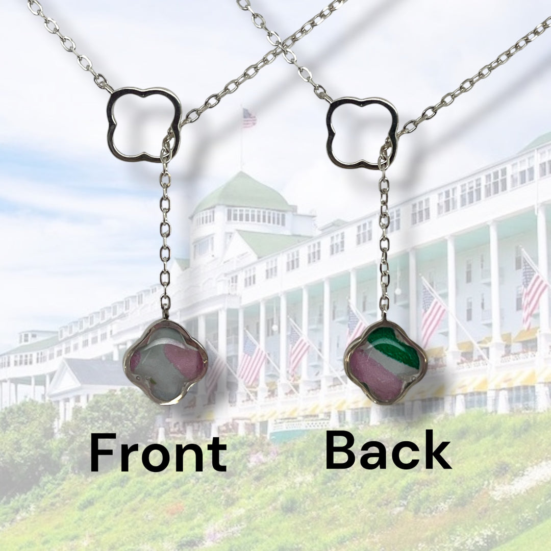 Crystal Lariat Necklace | Silver
