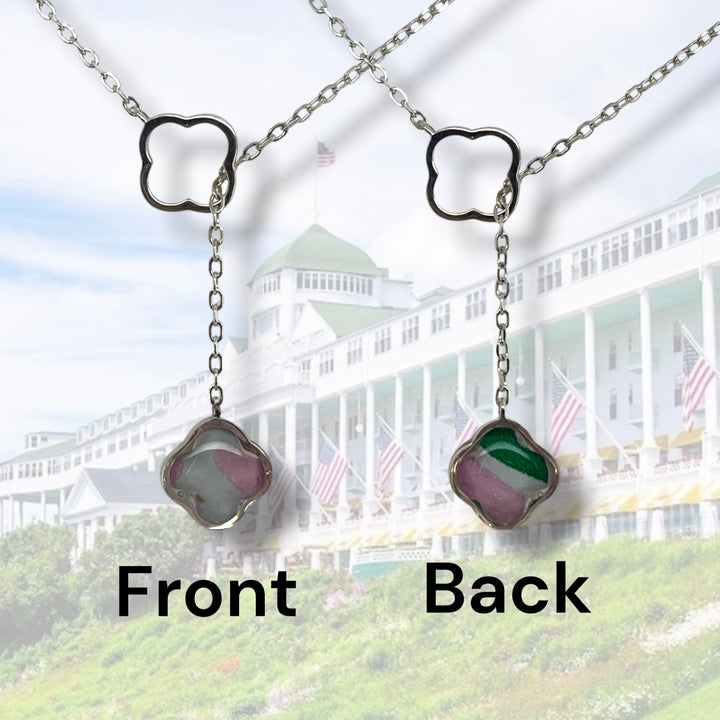 Crystal Lariat Necklace | Silver