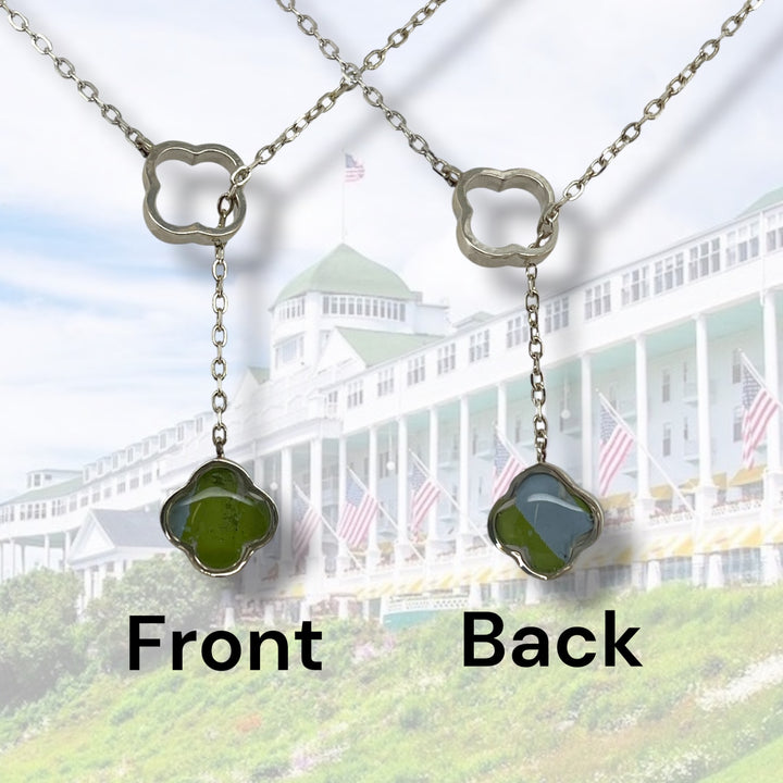 Crystal Lariat Necklace | Silver