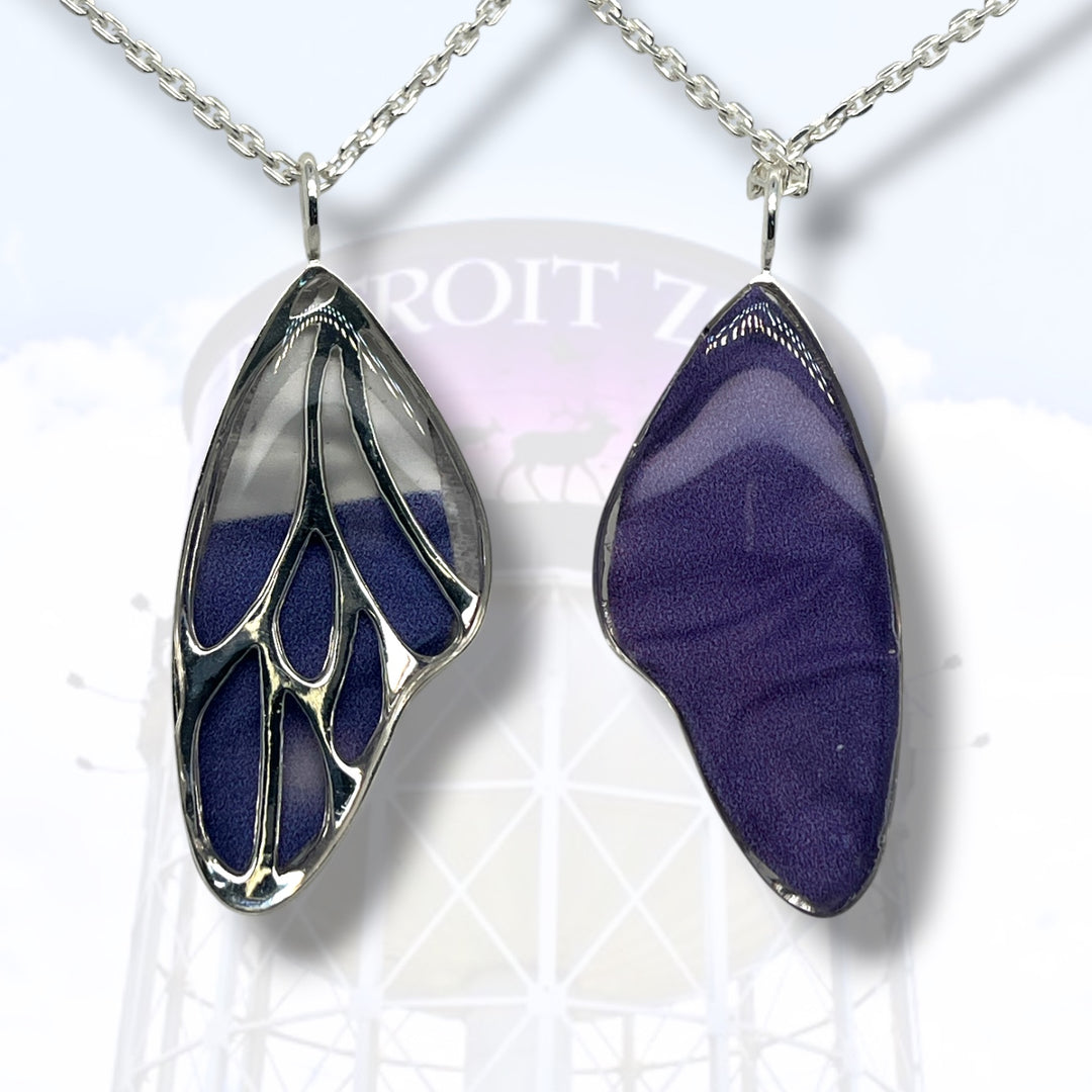 Detroit Zoo Vivian Butterfly Necklace | Silver