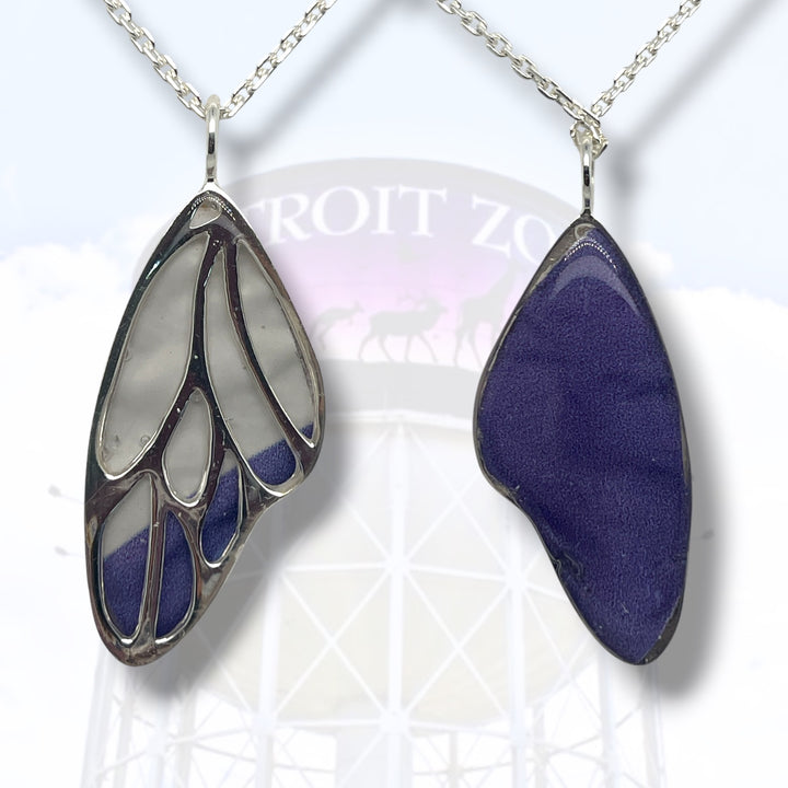Detroit Zoo Vivian Butterfly Necklace | Silver