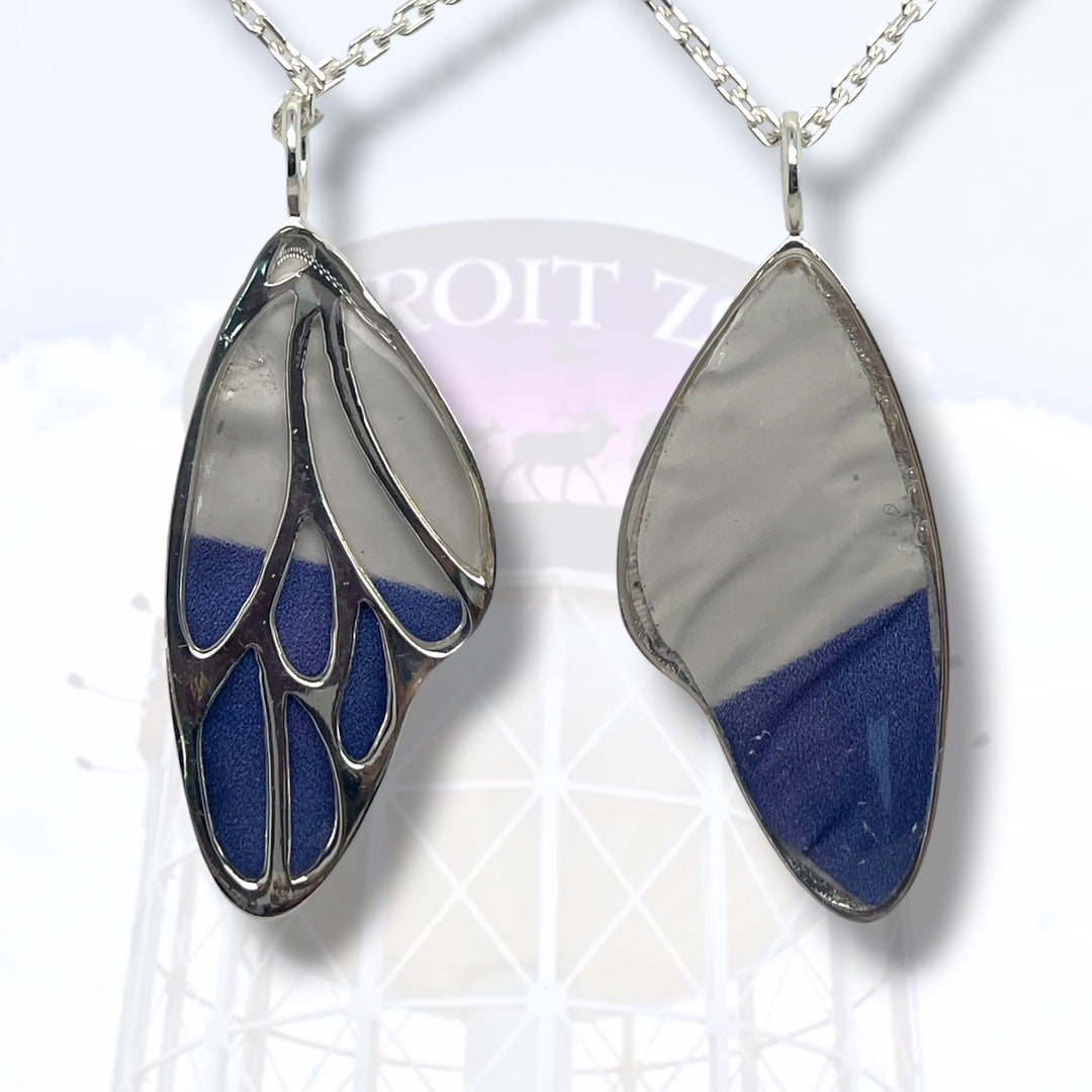 Detroit Zoo Vivian Butterfly Necklace | Silver