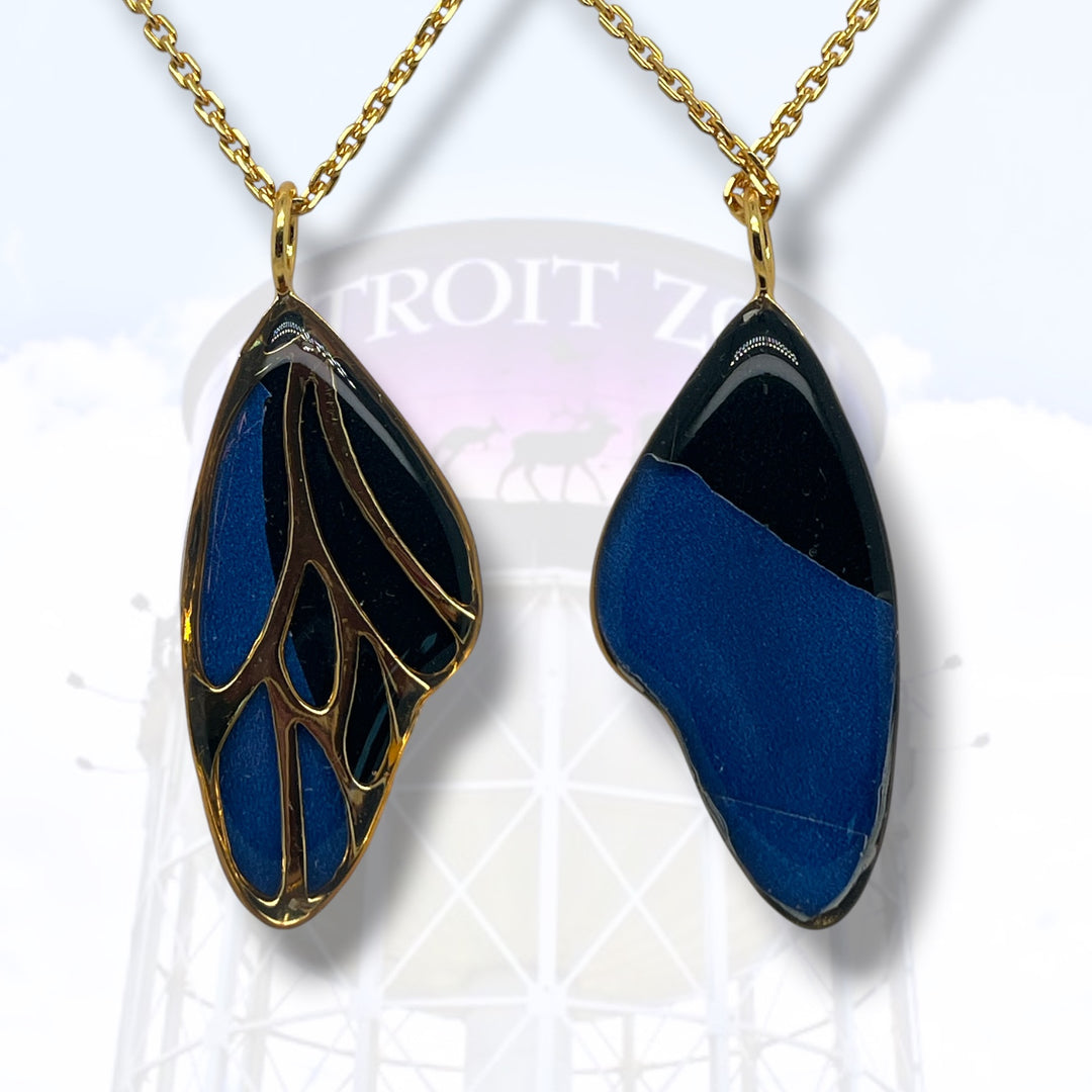 Detroit Zoo Vivian Butterfly Necklace | Gold