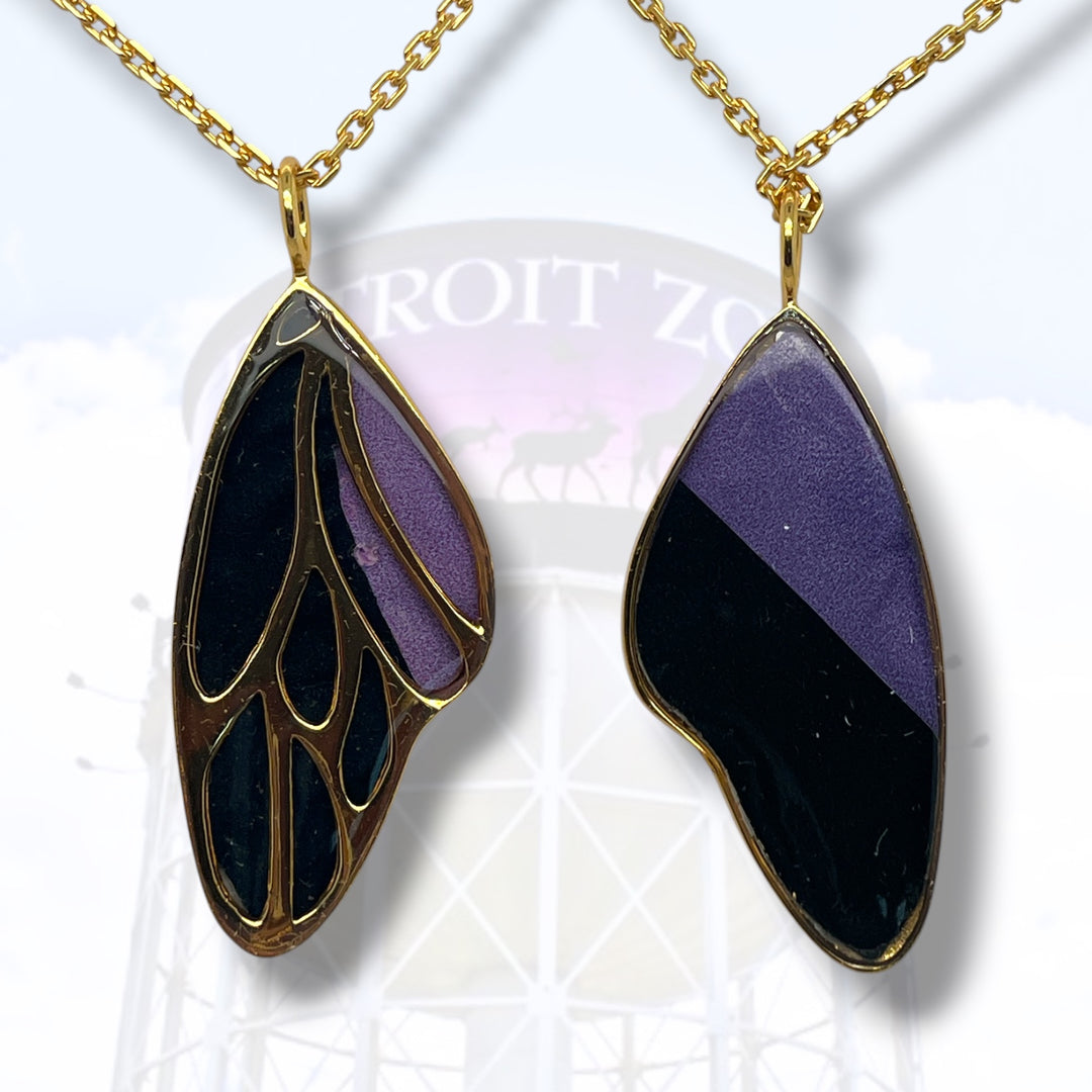 Detroit Zoo Vivian Butterfly Necklace | Gold