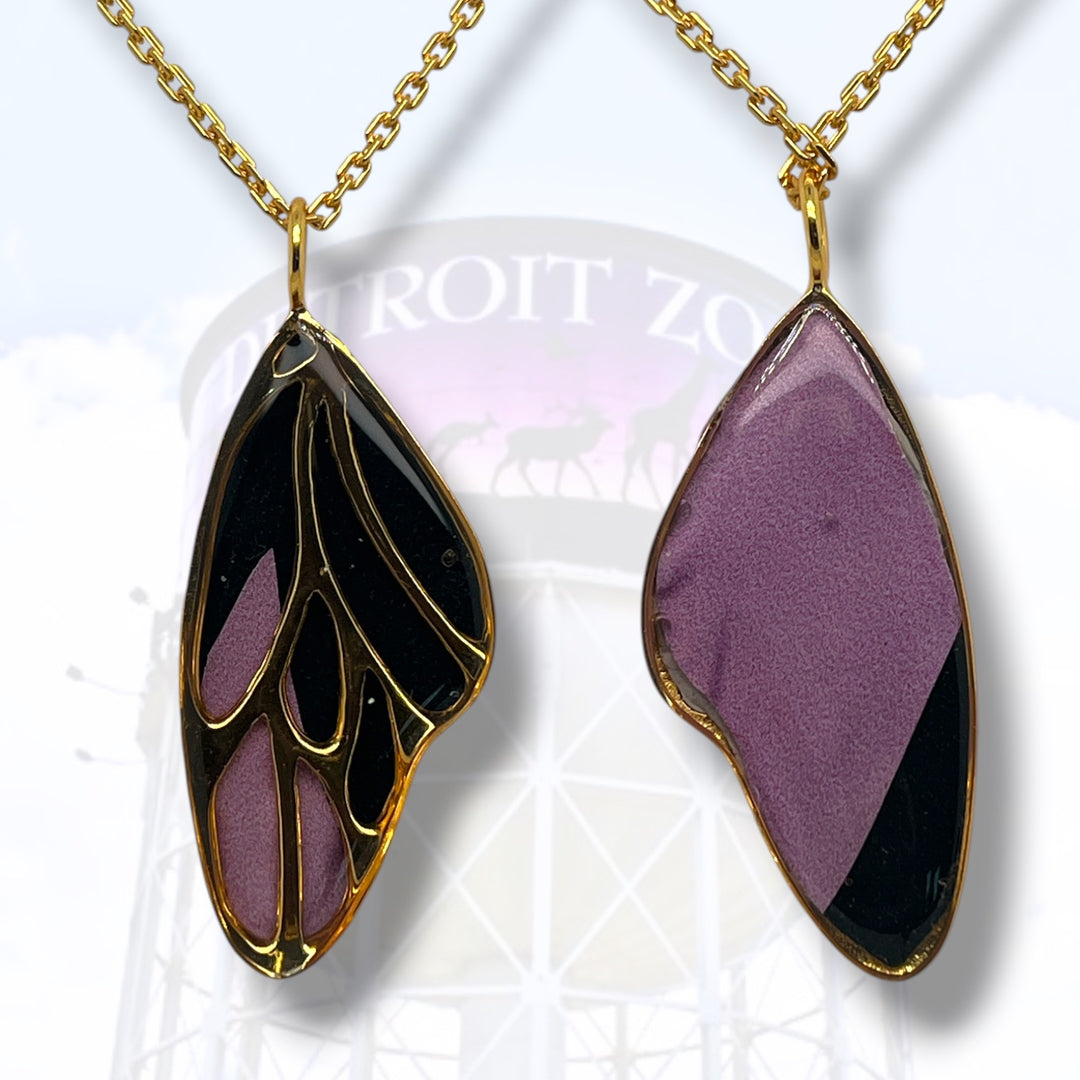 Detroit Zoo Vivian Butterfly Necklace | Gold