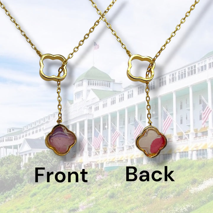 Crystal Lariat Necklace | Gold