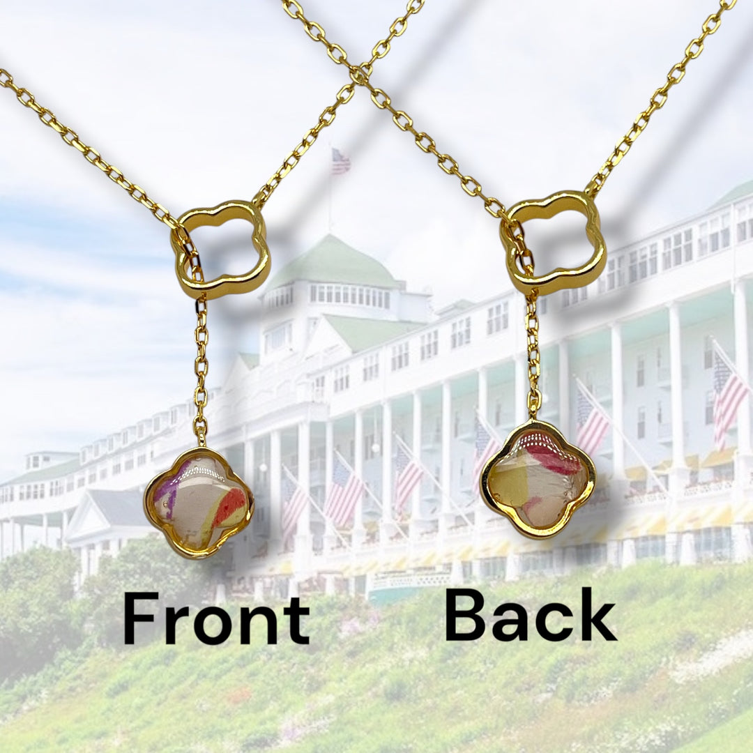 Crystal Lariat Necklace | Gold