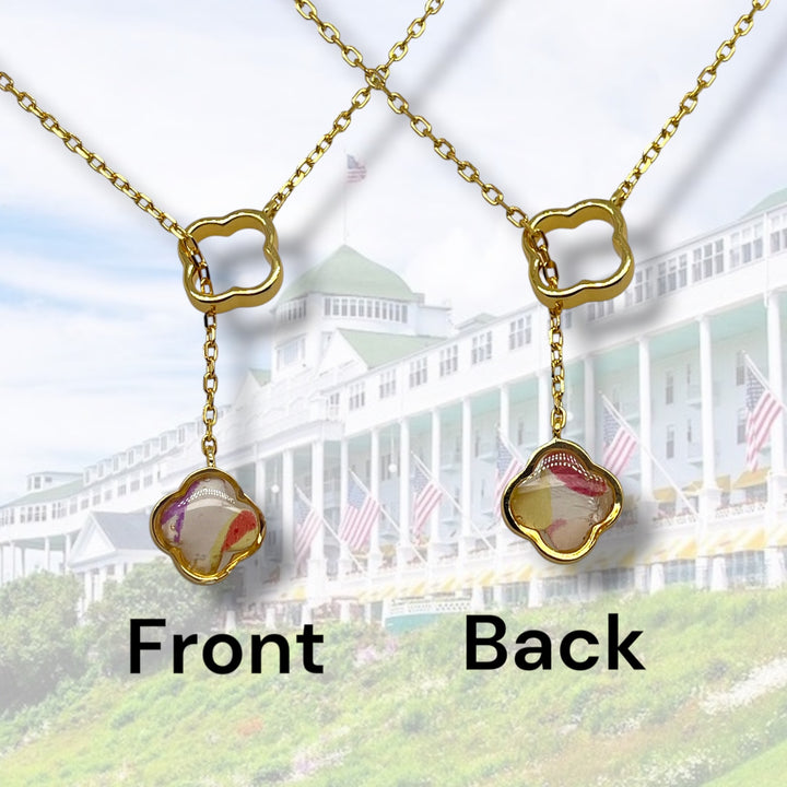 Crystal Lariat Necklace | Gold