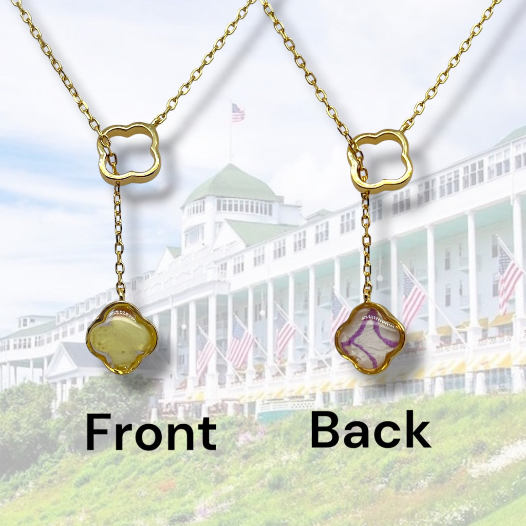 Crystal Lariat Necklace | Gold
