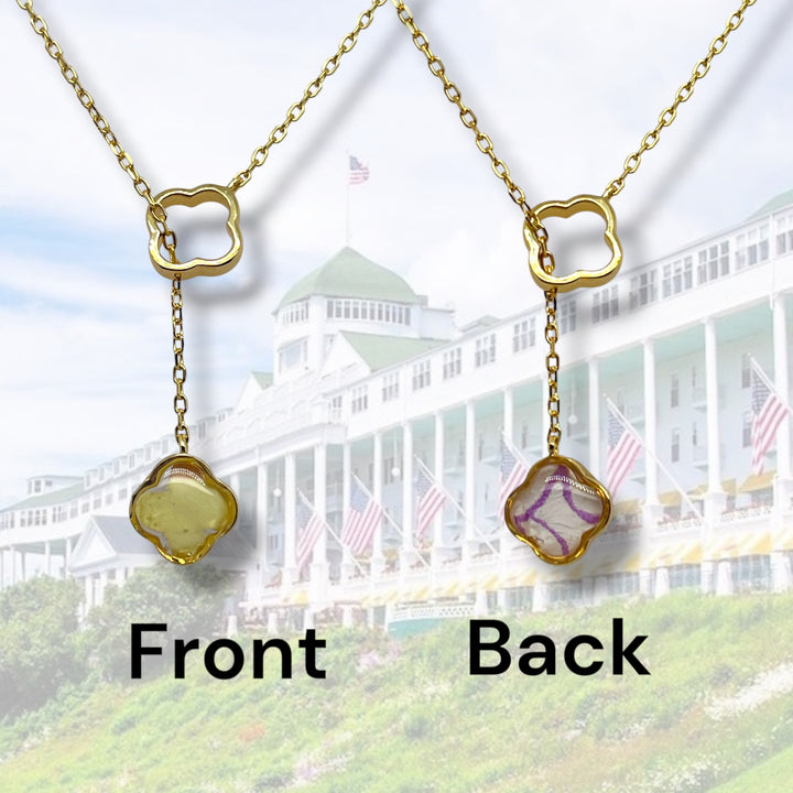 Crystal Lariat Necklace | Gold