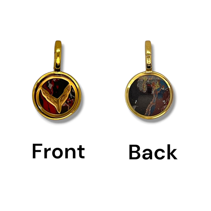 Corvette Charm | Silver & Gold