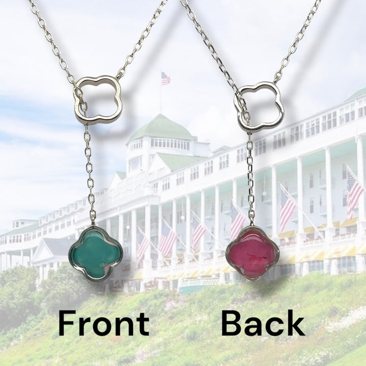 Crystal Lariat Necklace | Silver