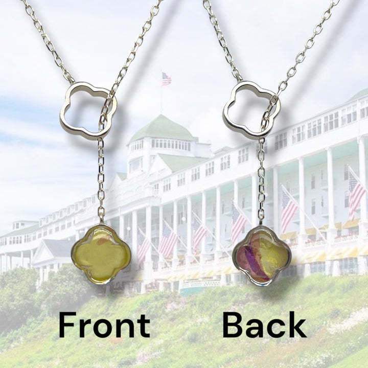 Crystal Lariat Necklace | Silver