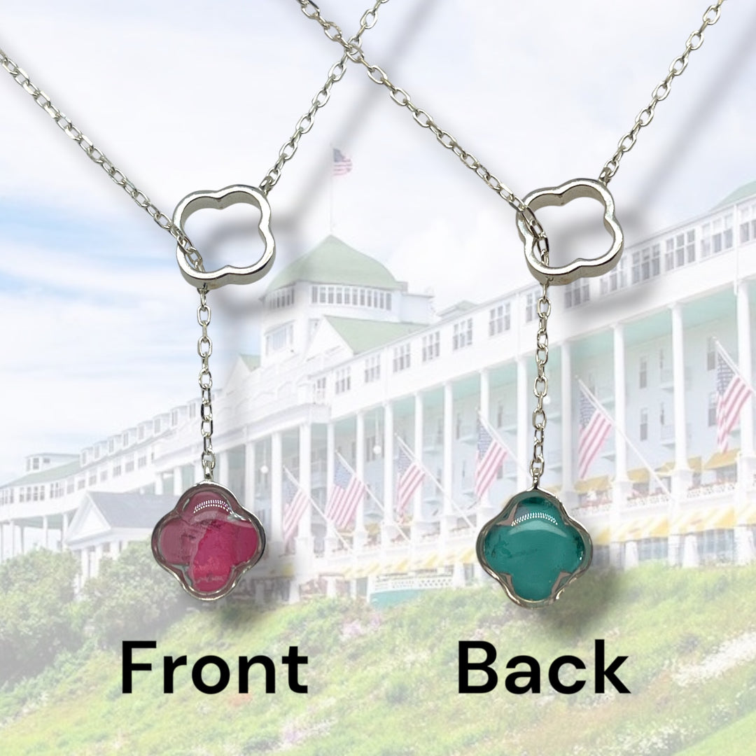 Crystal Lariat Necklace | Silver