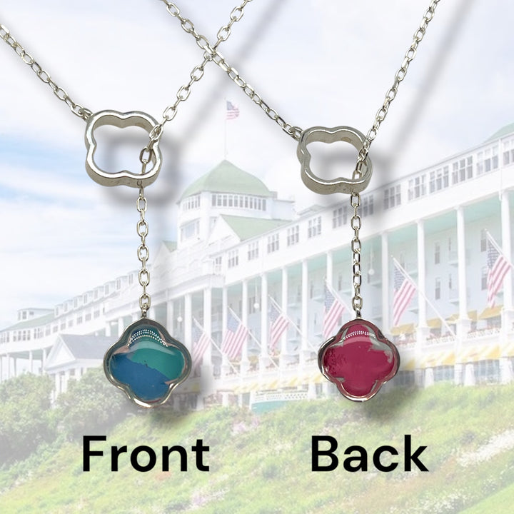 Crystal Lariat Necklace | Silver