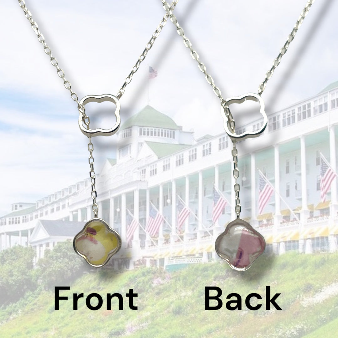 Crystal Lariat Necklace | Silver