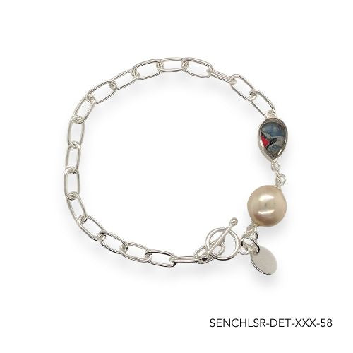 Chloe Pearl Bracelet | Silver