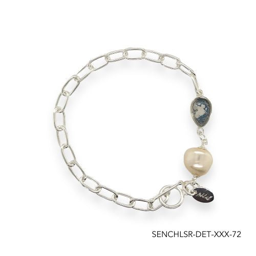 Chloe Pearl Bracelet | Silver