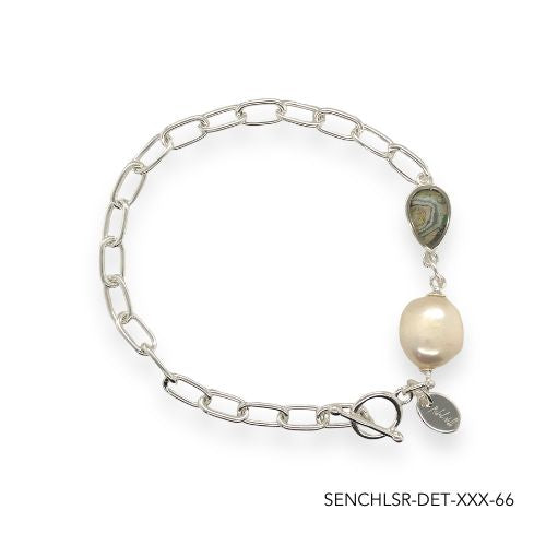 Chloe Pearl Bracelet | Silver