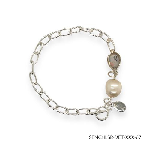 Chloe Pearl Bracelet | Silver