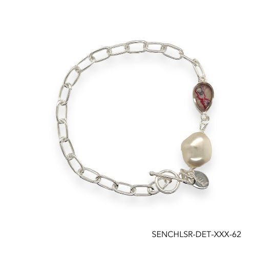 Chloe Pearl Bracelet | Silver