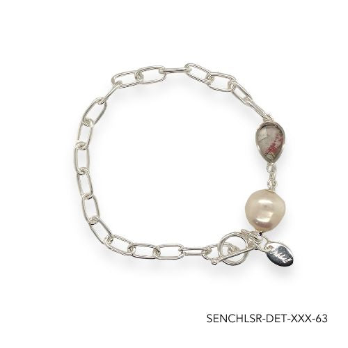 Chloe Pearl Bracelet | Silver