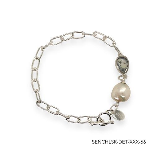 Chloe Pearl Bracelet | Silver