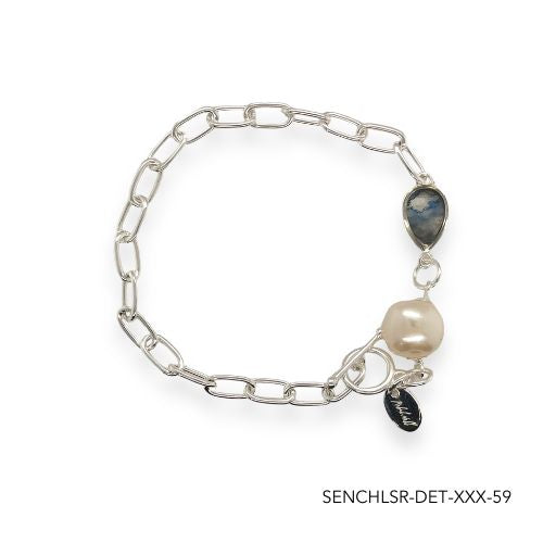 Chloe Pearl Bracelet | Silver