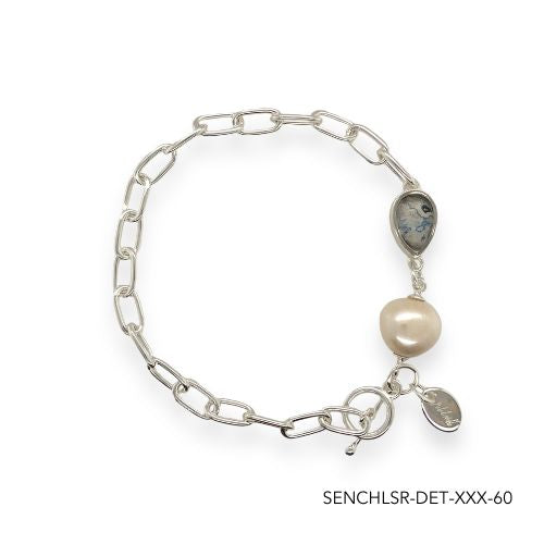 Chloe Pearl Bracelet | Silver