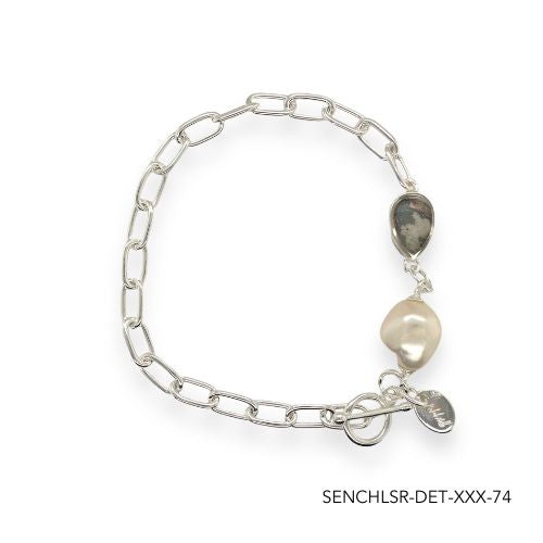 Chloe Pearl Bracelet | Silver